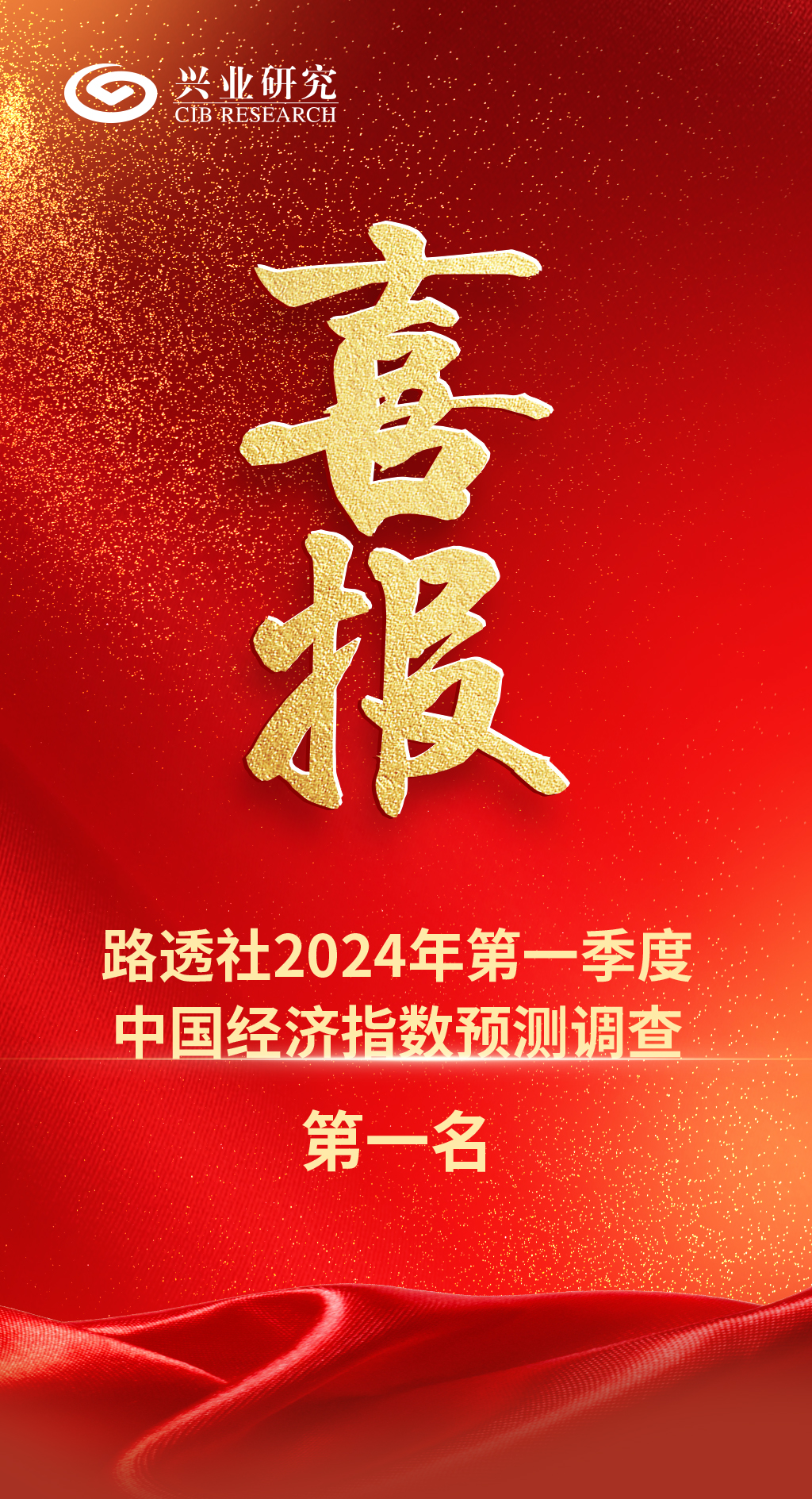 喜报｜兴业研究公司荣获路透社2024年第一季度中国经济指数预测调查第一名